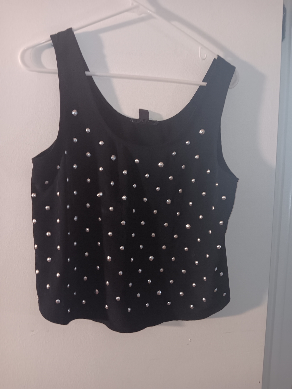 Forever 21 Black Studded Tank Top